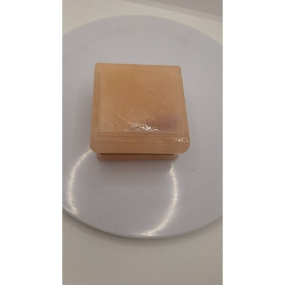 Alabaster Vintage Trinket Jewelry Box Hinged Heavy Italy Pink - Picture 8 of 9